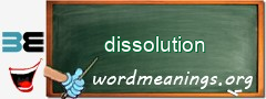 WordMeaning blackboard for dissolution